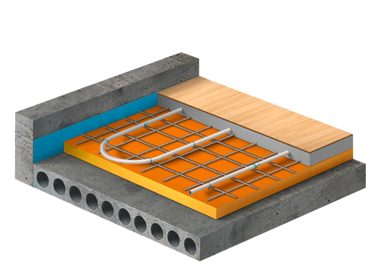 Схема укладки теплого пола водяного под стяжку